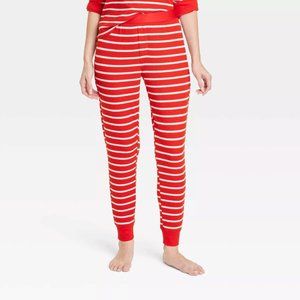 Gilligan & O'Malley Red and White Stripe Knit Stretch Pajama Bottoms XXL NEW